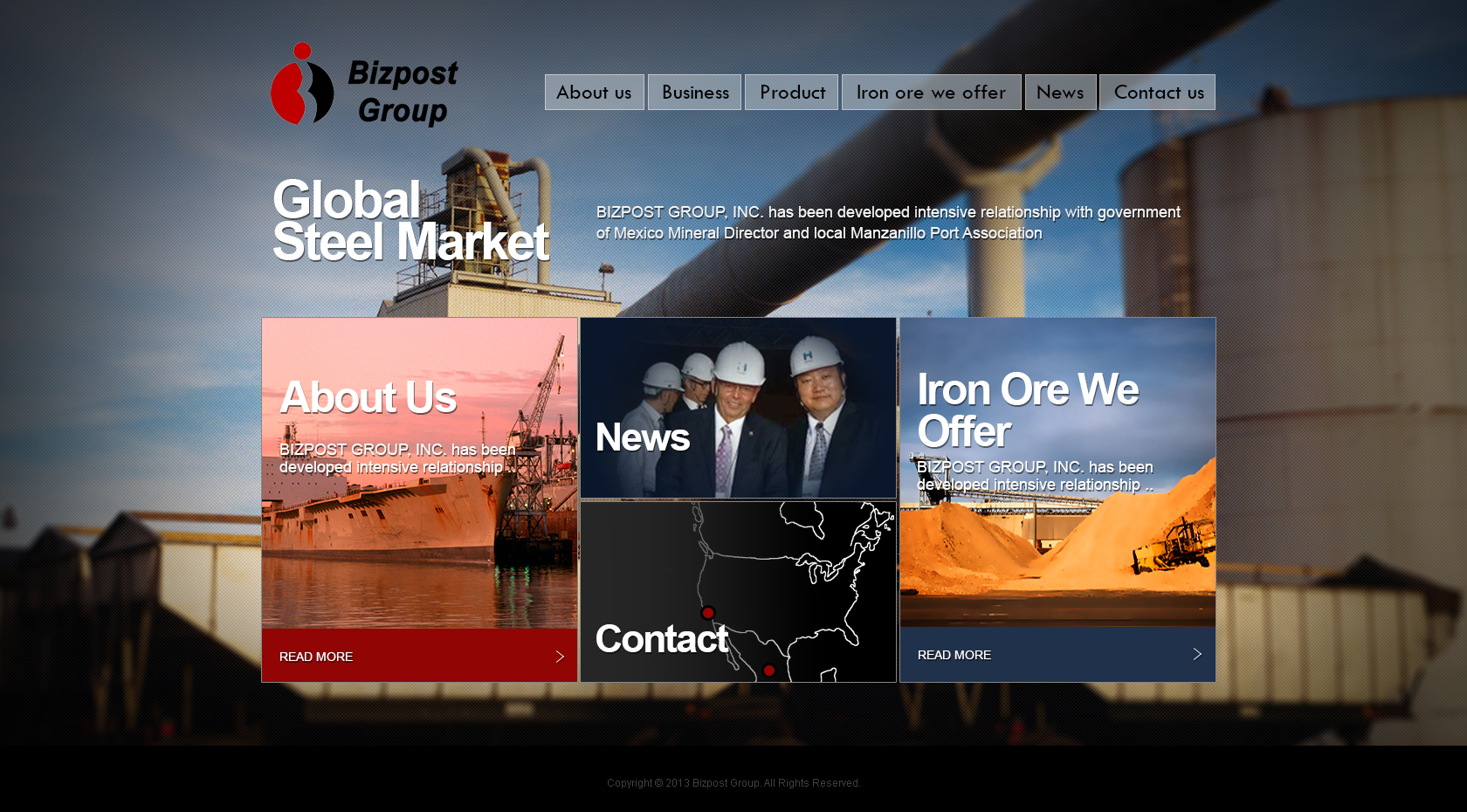 Bizpost Group web design