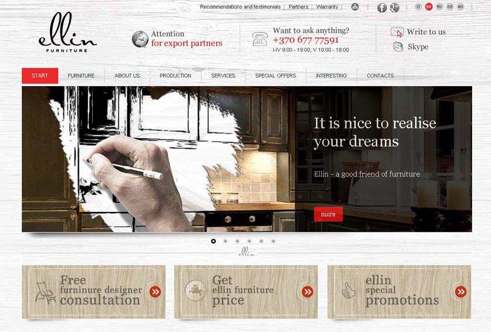 Ellin web design and development